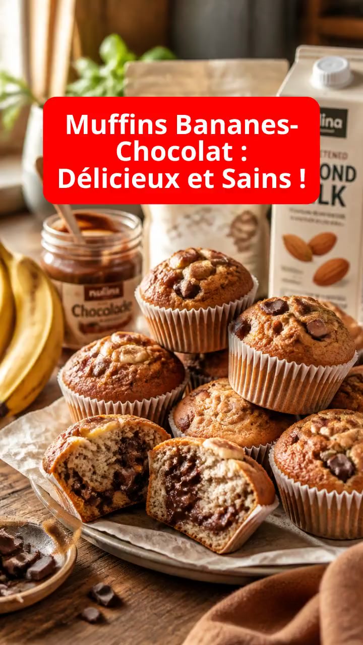 Muffins Bananes-Chocolat : Délicieux et Sains !