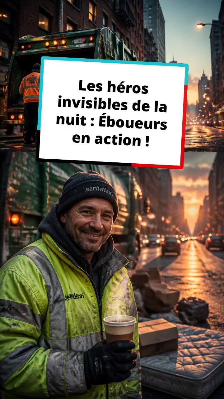 Les héros invisibles de la nuit : Éboueurs en action !
