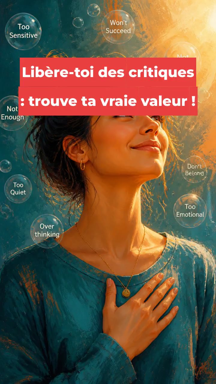 Libère-toi des critiques : trouve ta vraie valeur !