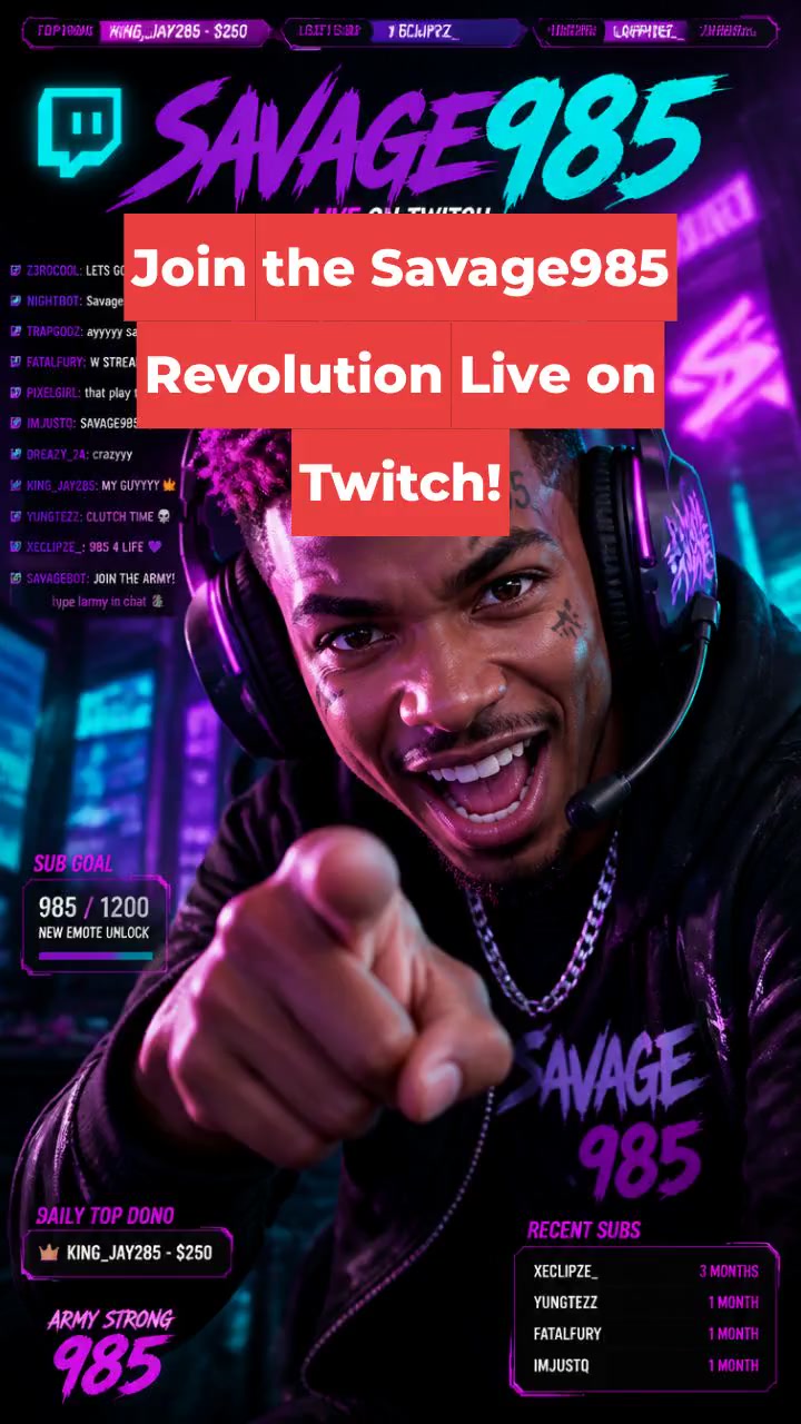 Join the Savage985 Revolution Live on Twitch!