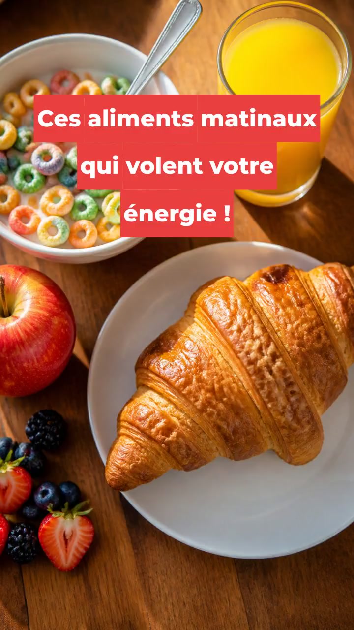 Ces aliments matinaux qui volent votre énergie !