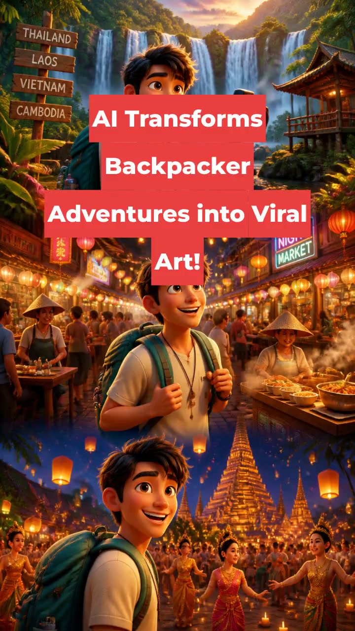 AI Transforms Backpacker Adventures into Viral Art!