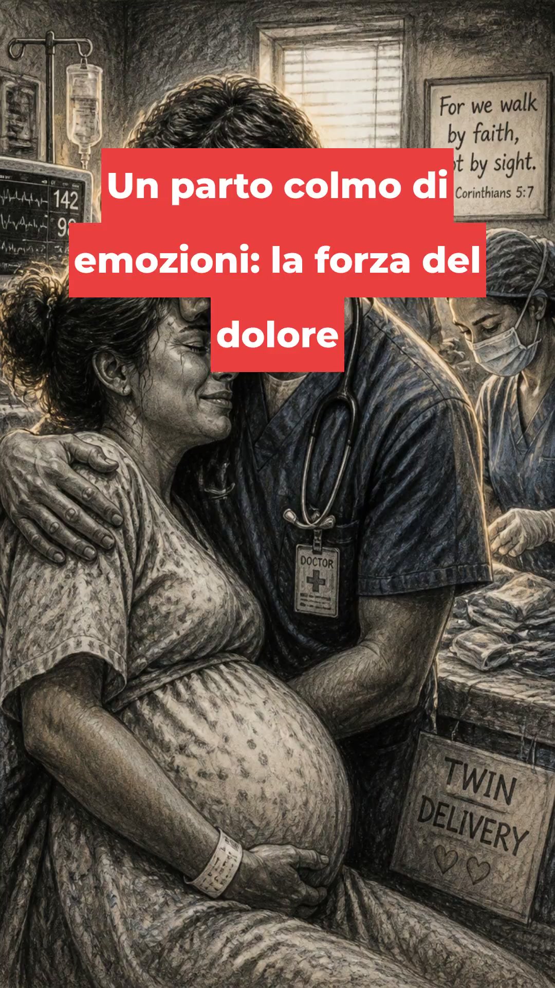 Un parto colmo di emozioni: la forza del dolore