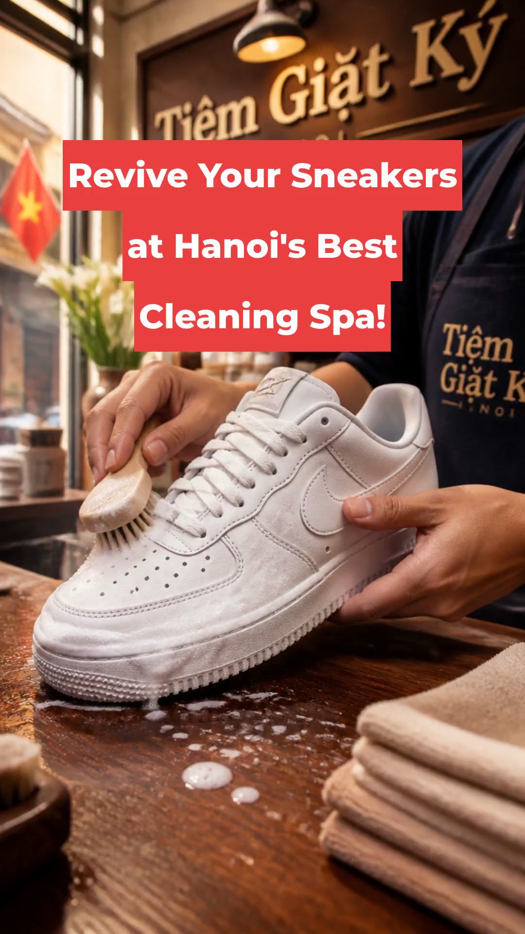 Revive Your Sneakers at Hanoi's Best Cleaning Spa!