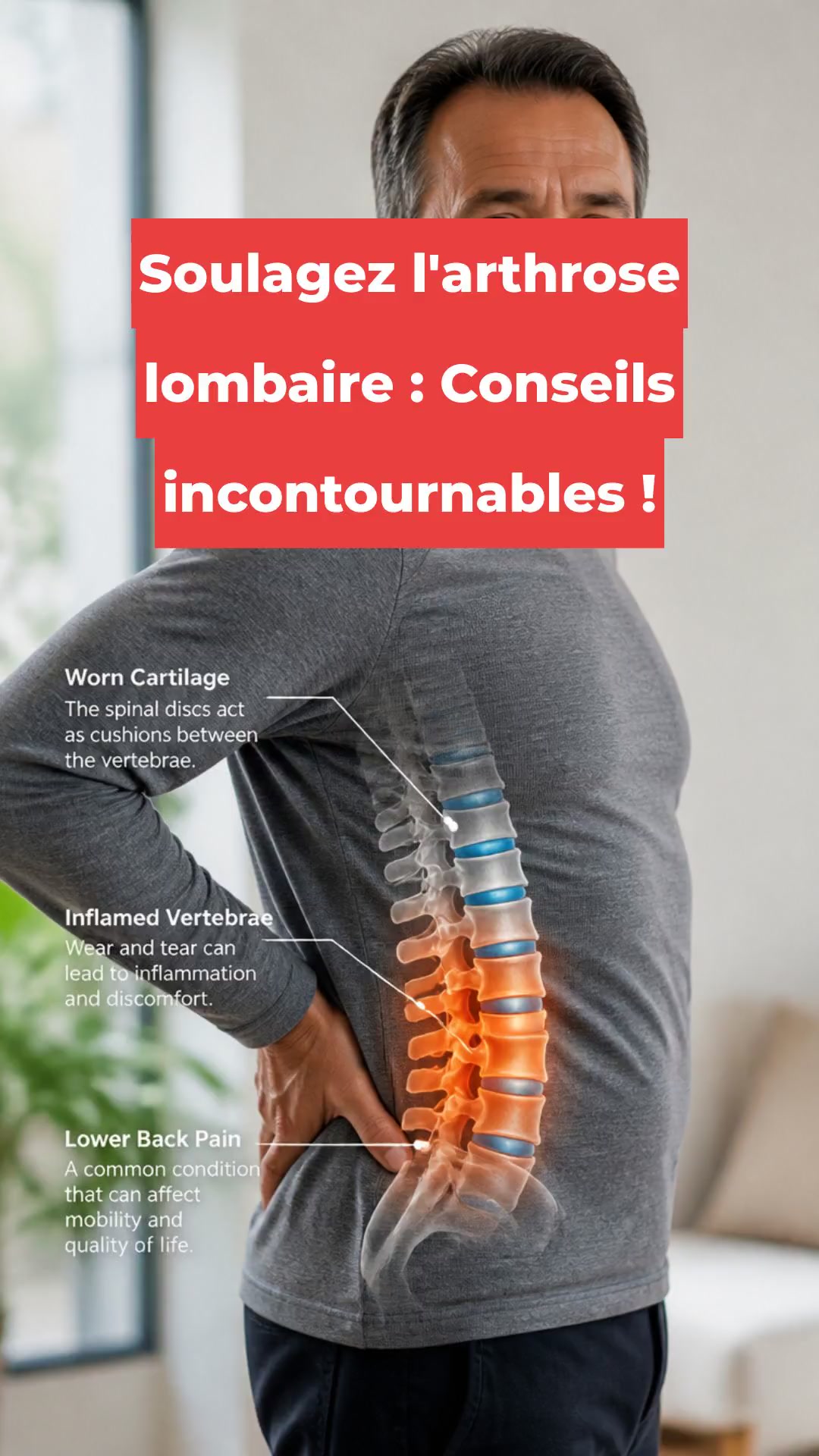Soulagez l'arthrose lombaire : Conseils incontournables !