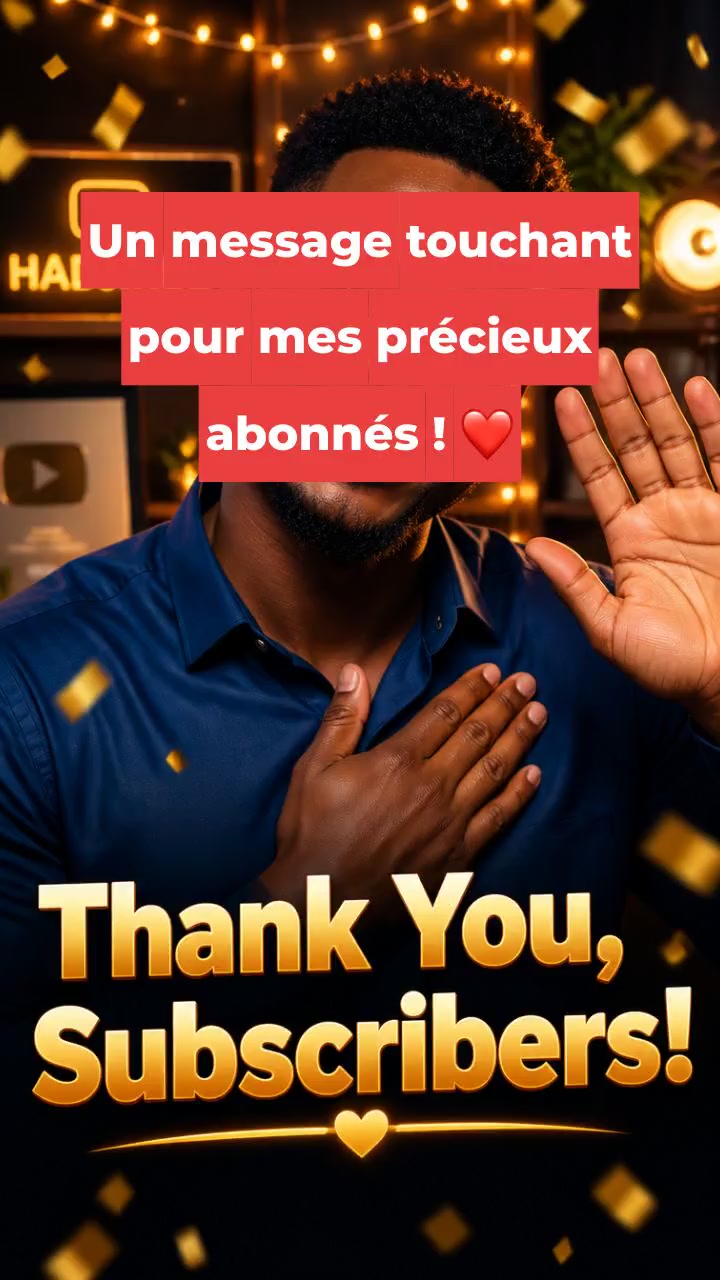 Un message touchant pour mes précieux abonnés ! ❤️