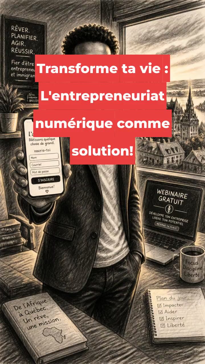 Transforme ta vie : L'entrepreneuriat numérique comme solution!
