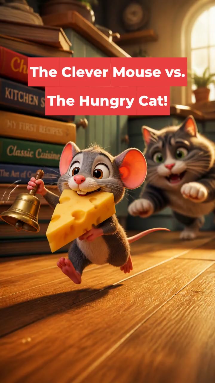 The Clever Mouse vs. The Hungry Cat!