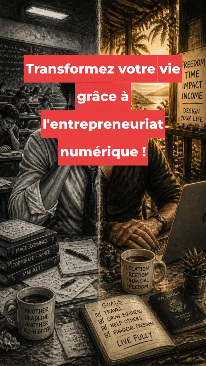 Transformez votre vie grâce à l'entrepreneuriat numérique !