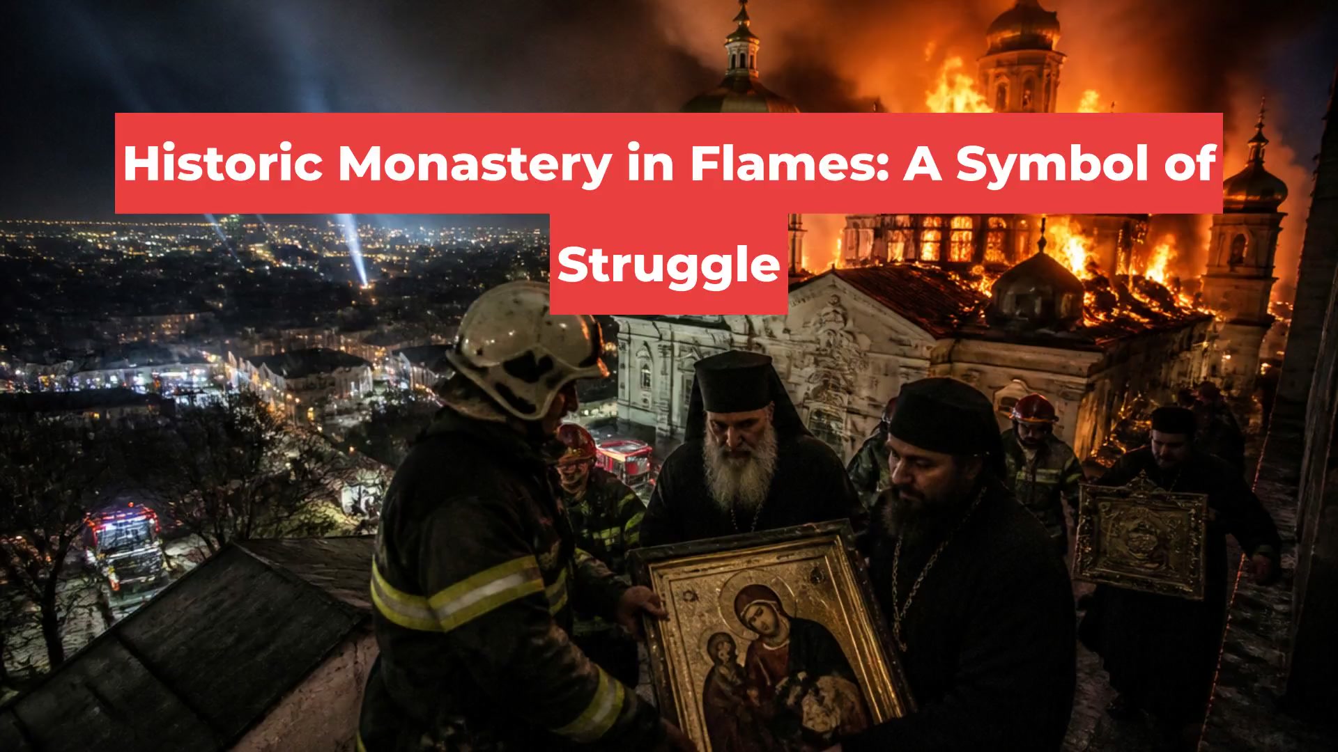 Historic Monastery in Flames: A Symbol of Struggle
