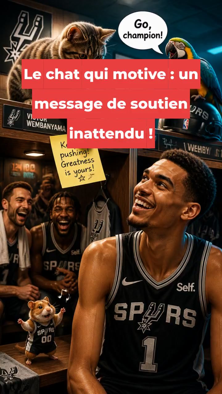 Le chat qui motive : un message de soutien inattendu !