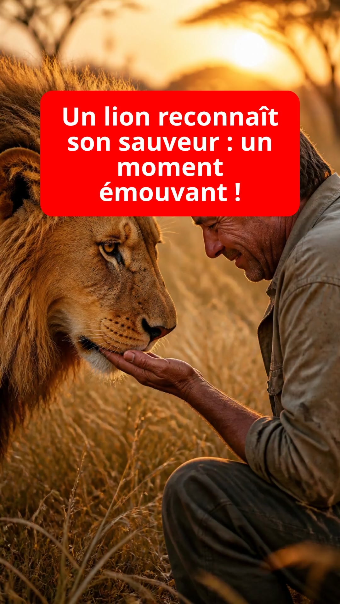 Un lion reconnaît son sauveur : un moment émouvant !