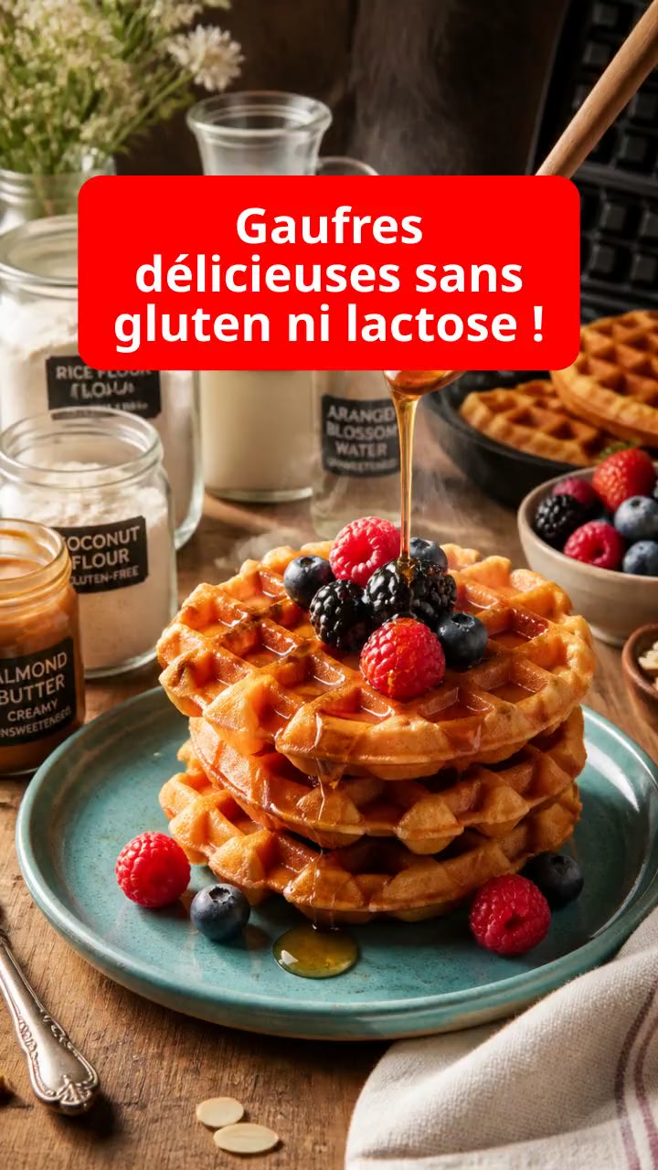Gaufres délicieuses sans gluten ni lactose !