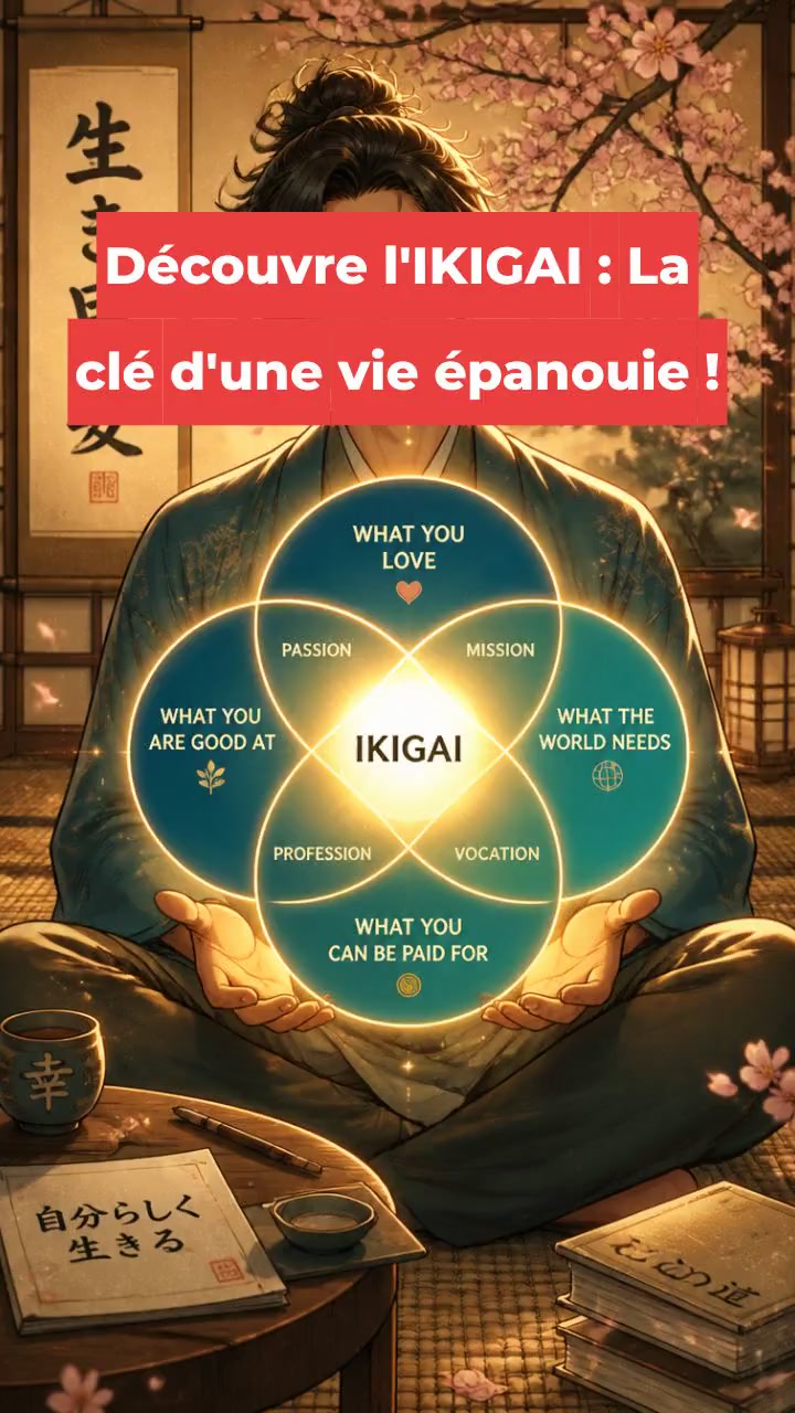 Découvre l'IKIGAI : Mieux se connaitre est La clé d'une vie épanouie !