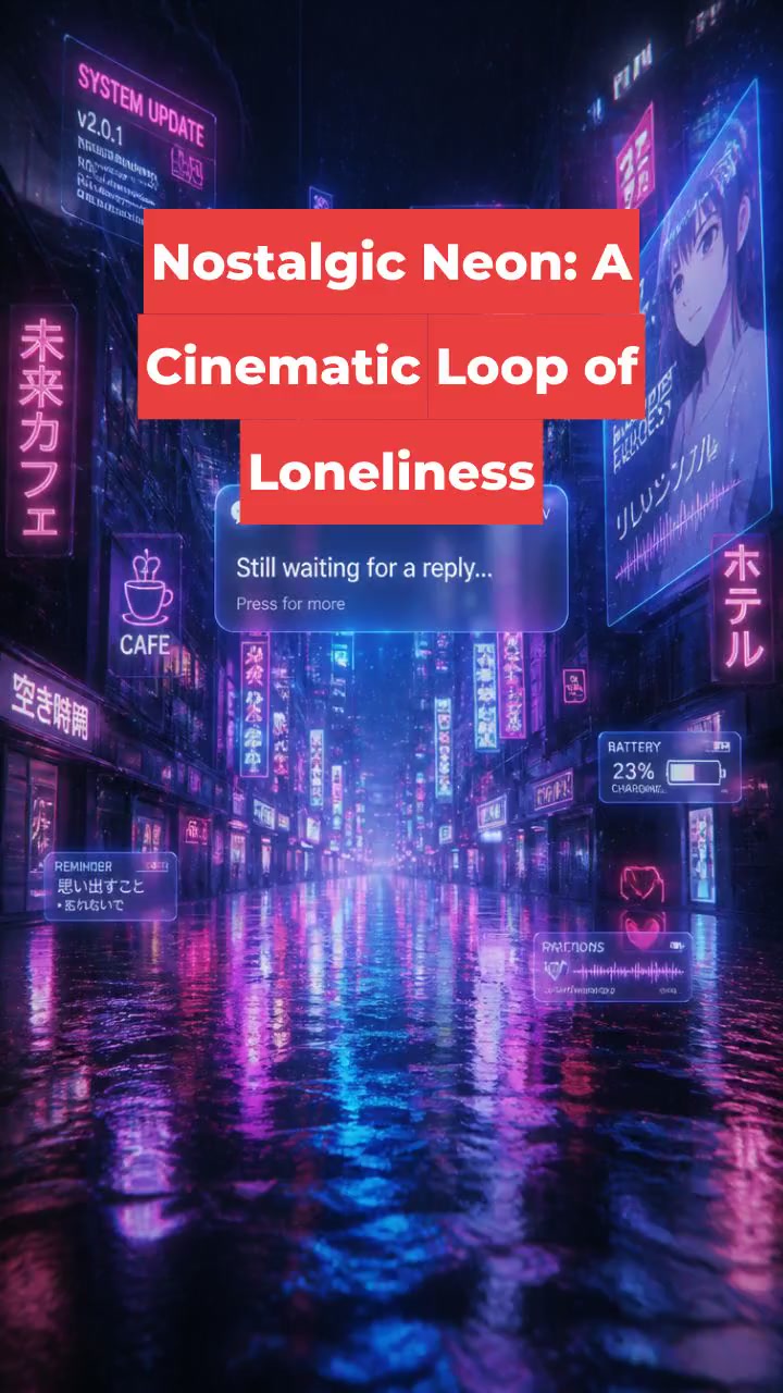 Nostalgic Neon: A Cinematic Loop of Loneliness