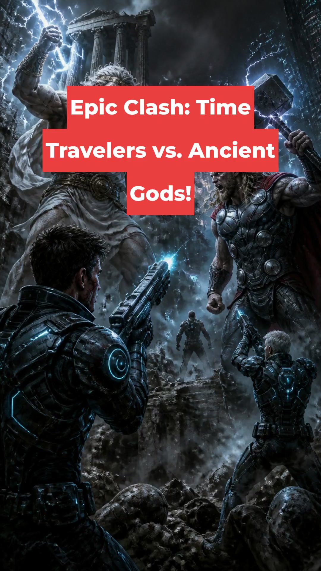 Epic Clash: Time Travelers vs. Ancient Gods!