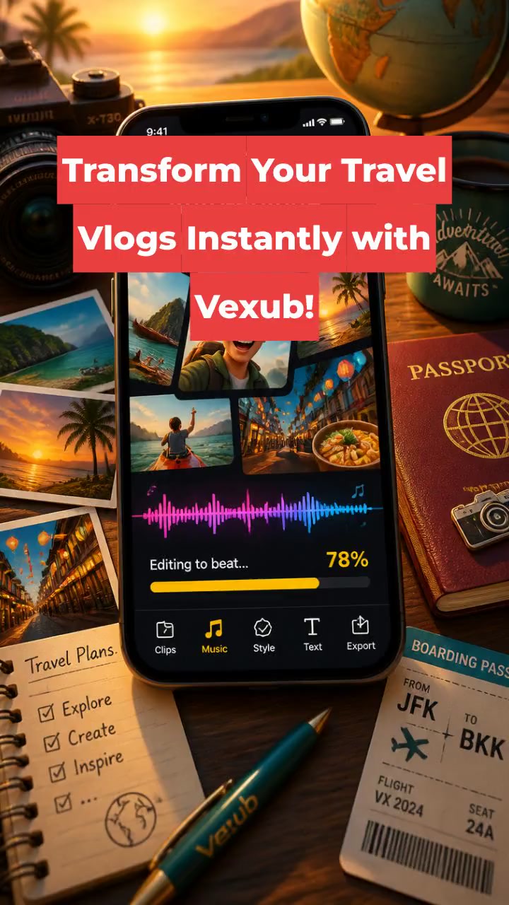 Transform Your Travel Vlogs Instantly with Vexub!