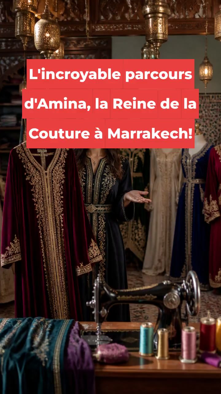 L'incroyable parcours d'Amina, la Reine de la Couture à Marrakech!