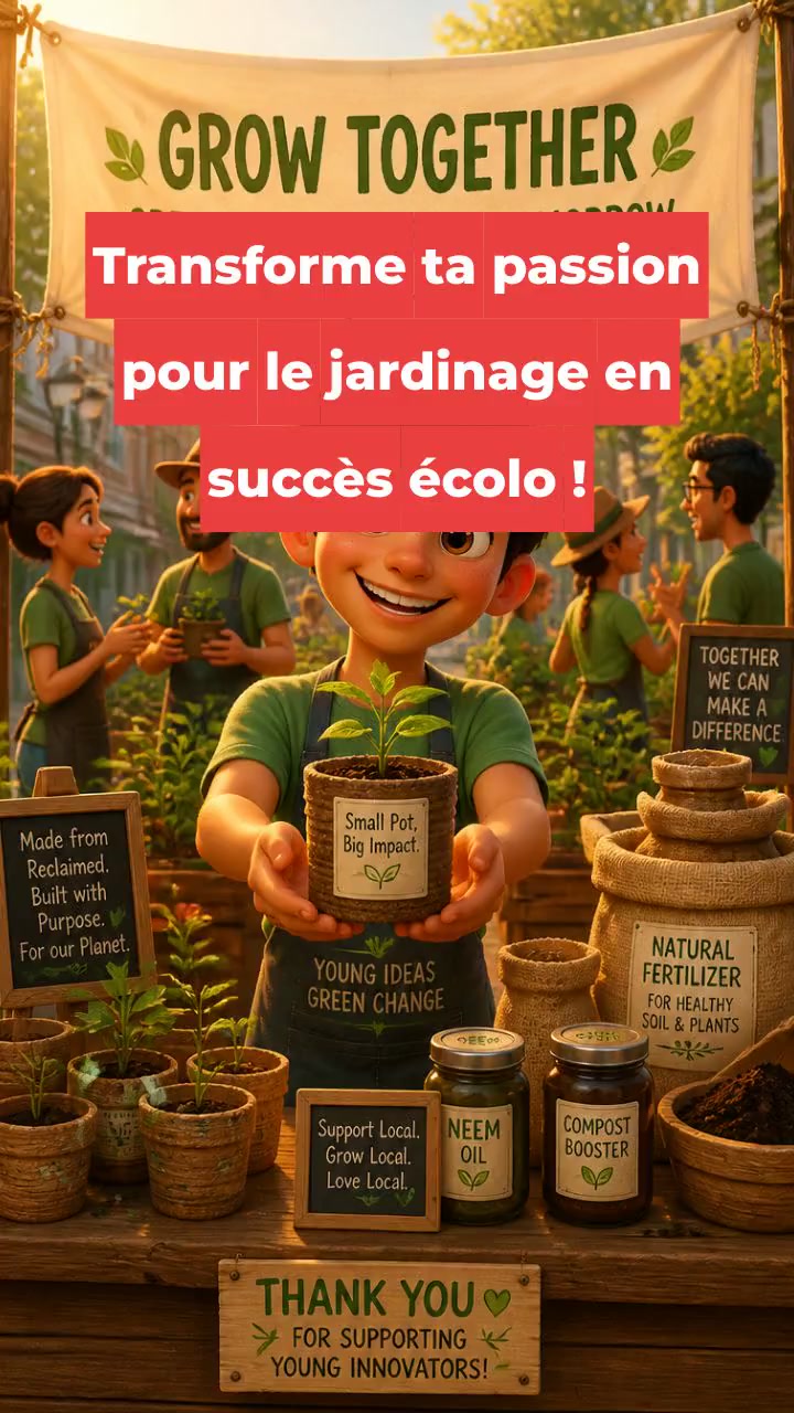 Transforme ta passion pour le jardinage en succès écolo !
