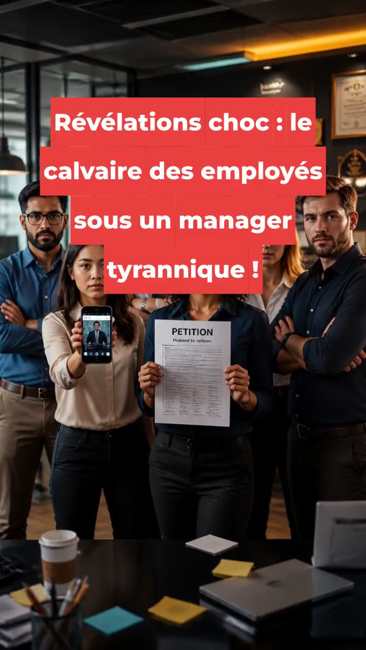 Révélations choc : le calvaire des employés sous un manager tyrannique !