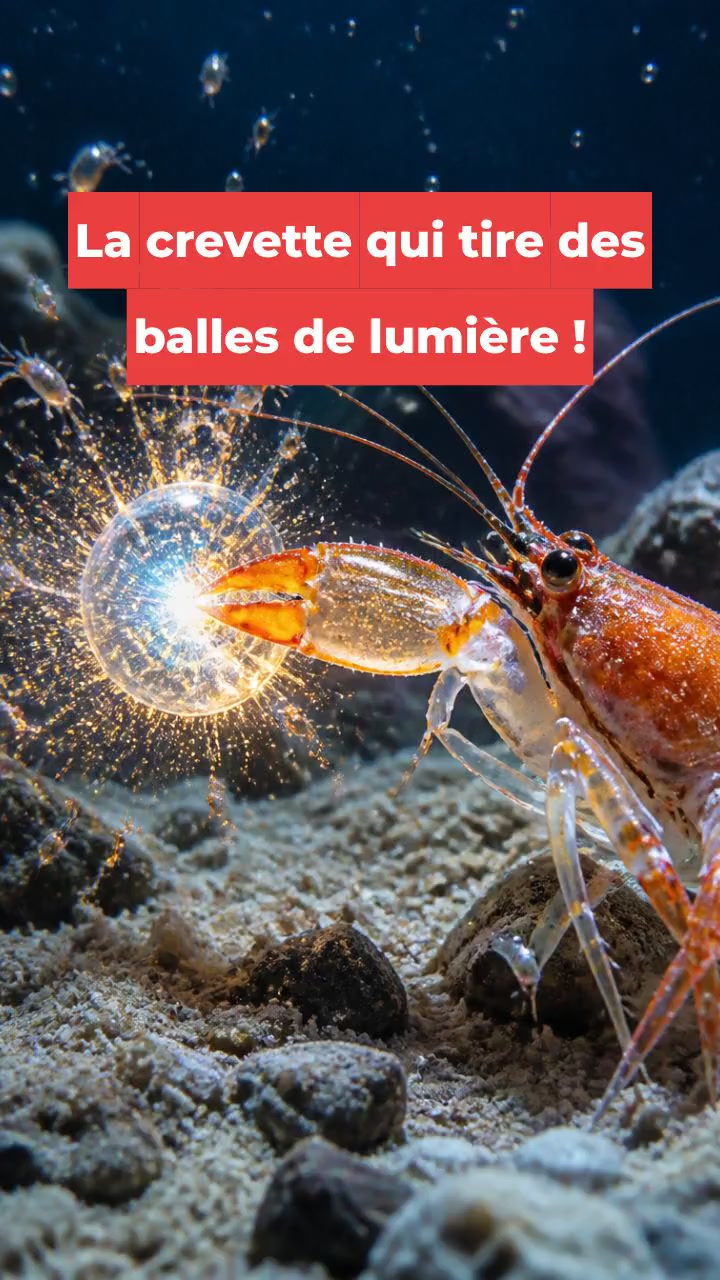 La crevette qui tire des balles de lumière !