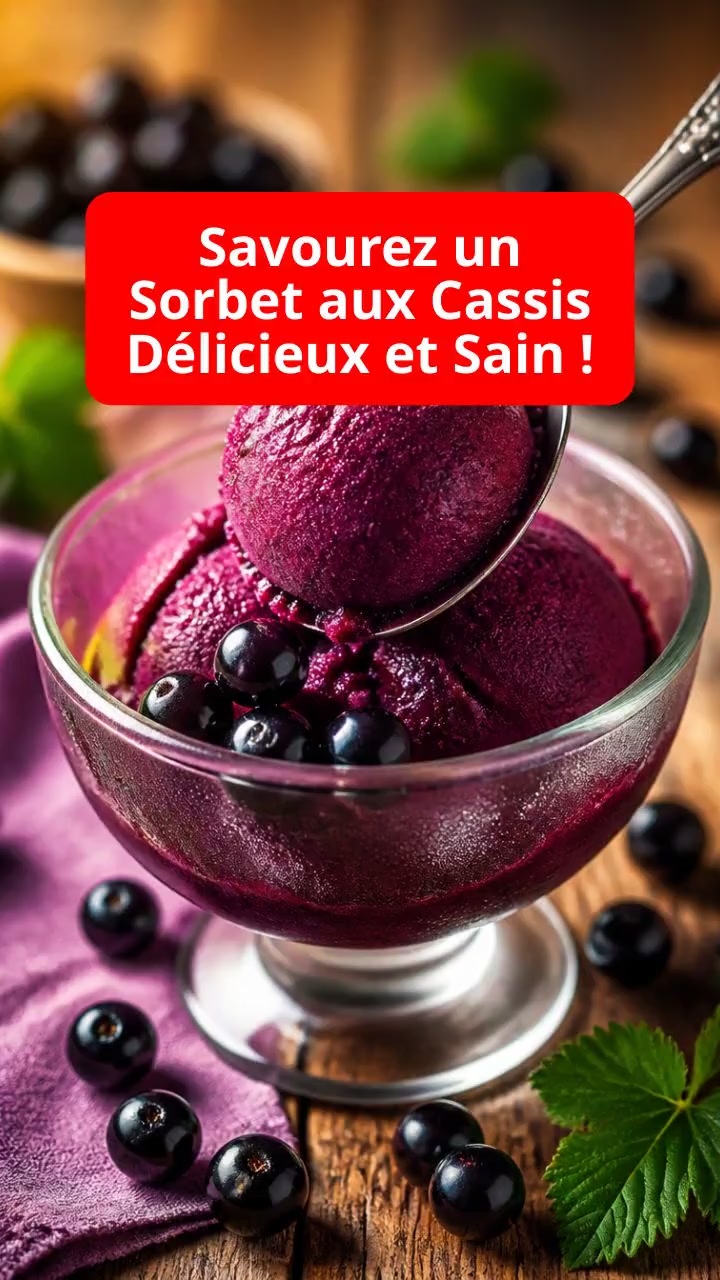 Savourez un Sorbet aux Cassis Délicieux et Sain !