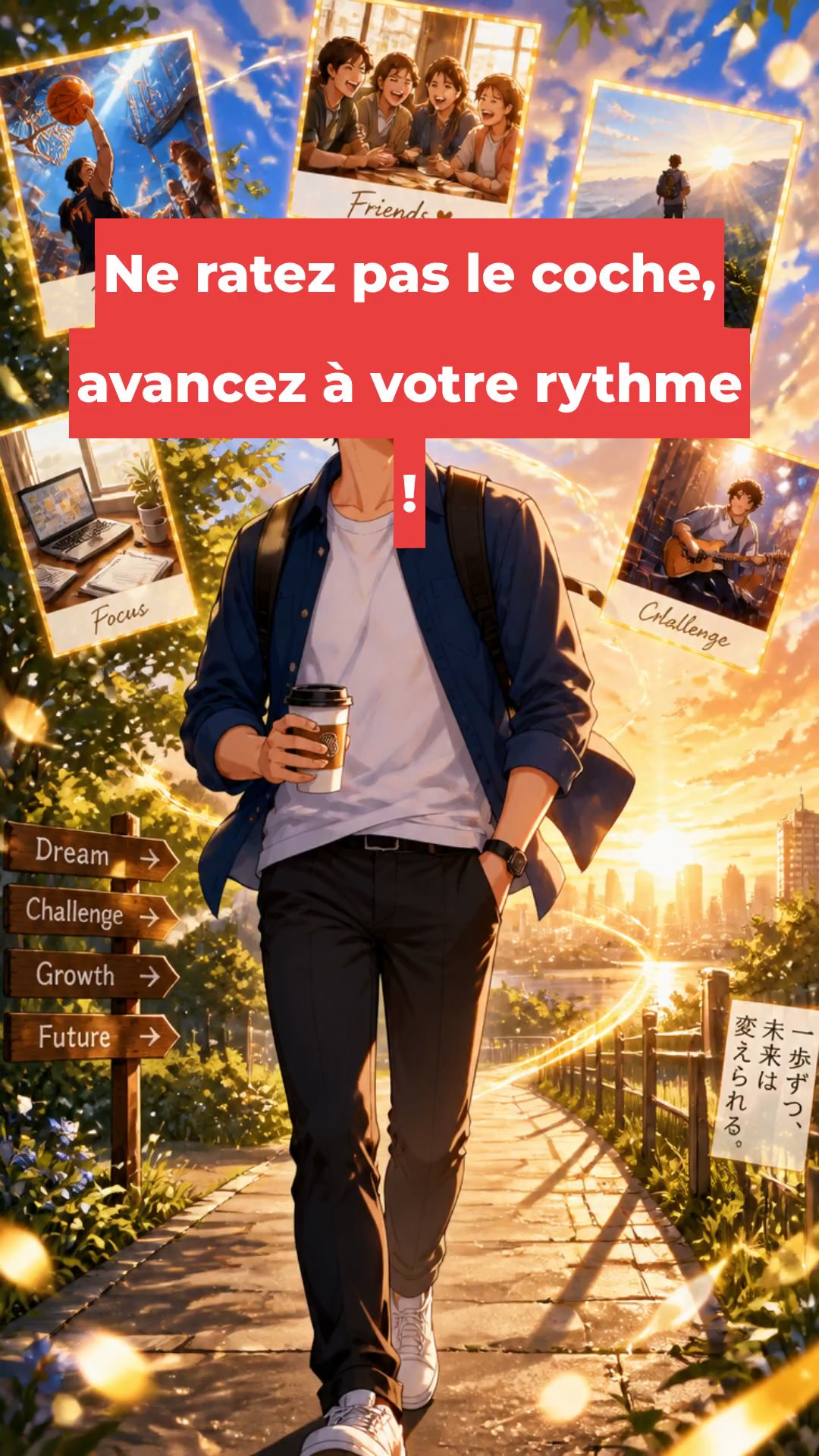 Ne ratez pas le coche, avancez à votre rythme !