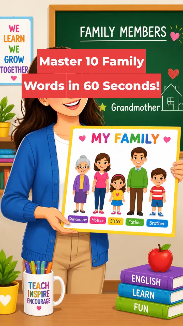 Master 10 Family Words in 60 Seconds!