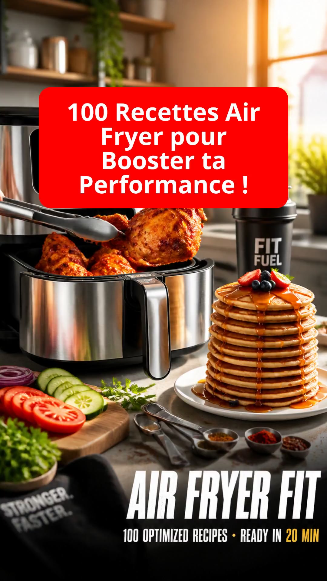 100 Recettes Air Fryer pour Booster ta Performance !