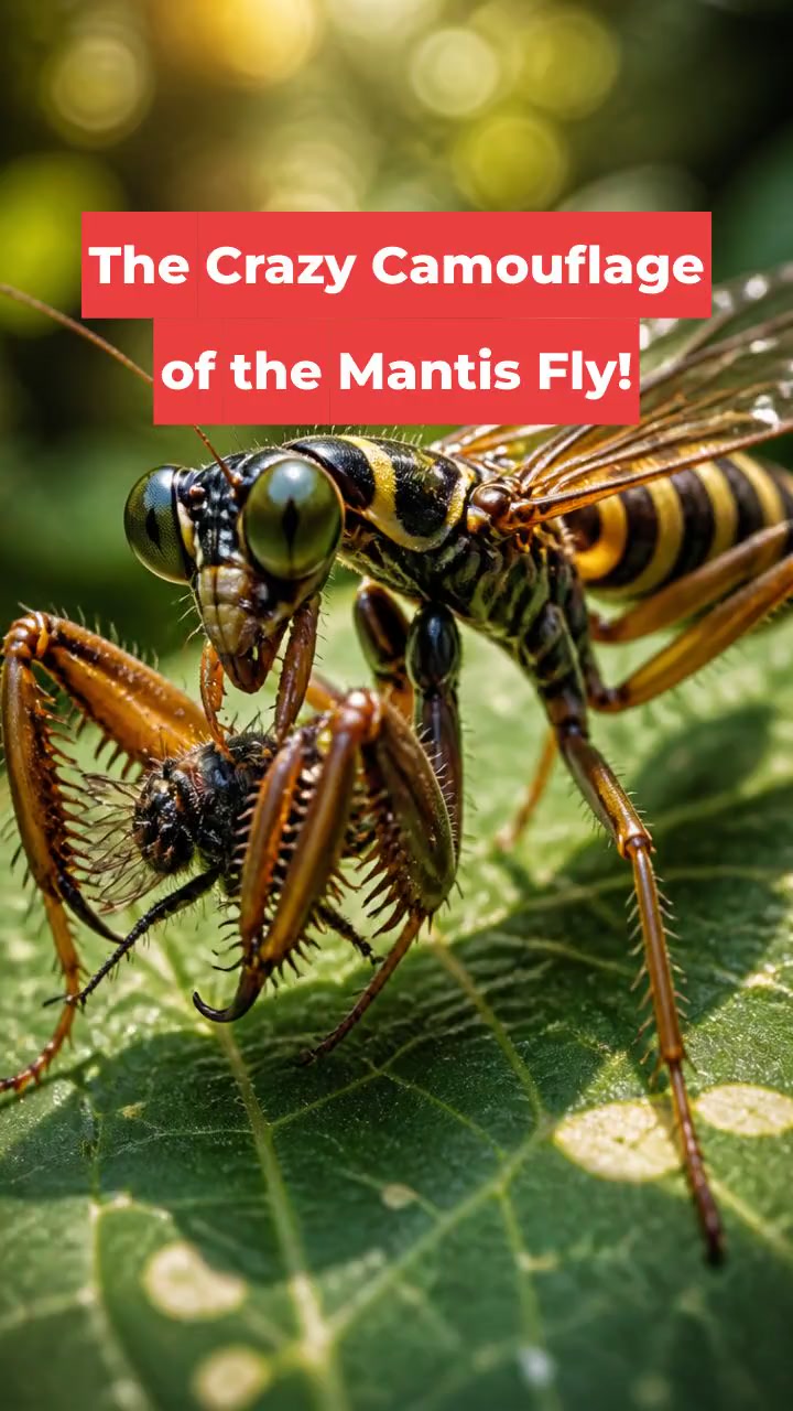 The Crazy Camouflage of the Mantis Fly!