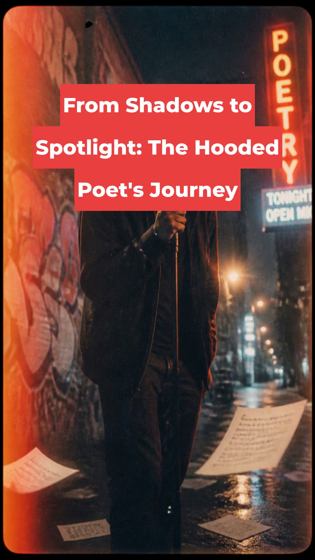 From Shadows to Spotlight: The Hooded Poet's Journey