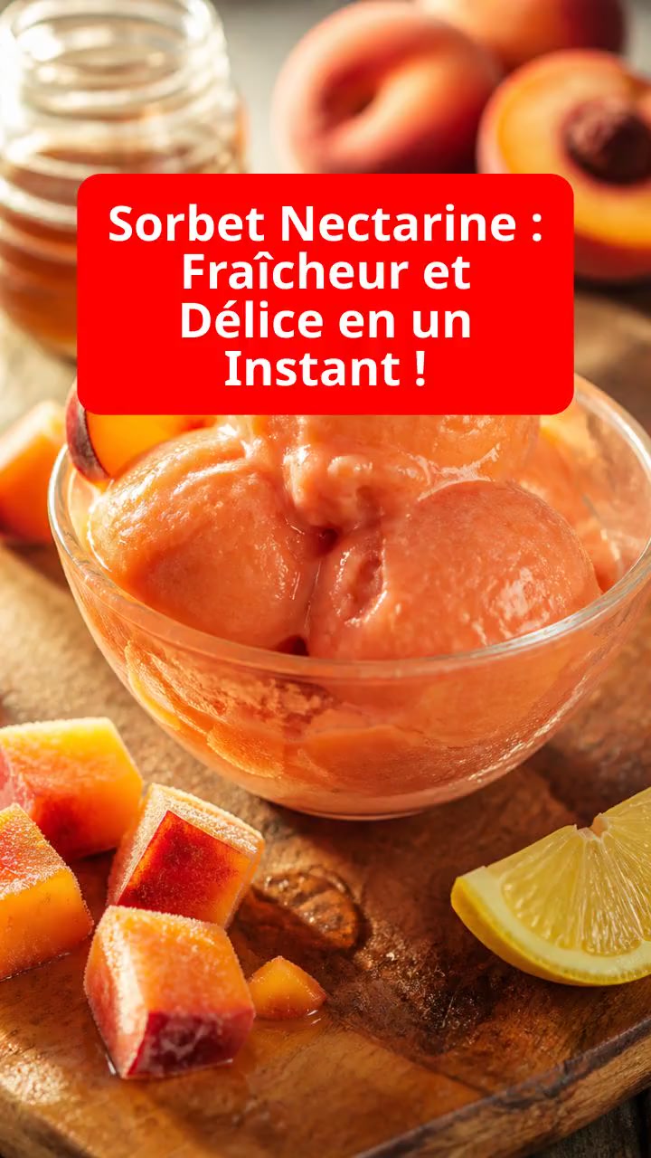 Sorbet Nectarine : Fraîcheur et Délice en un Instant !