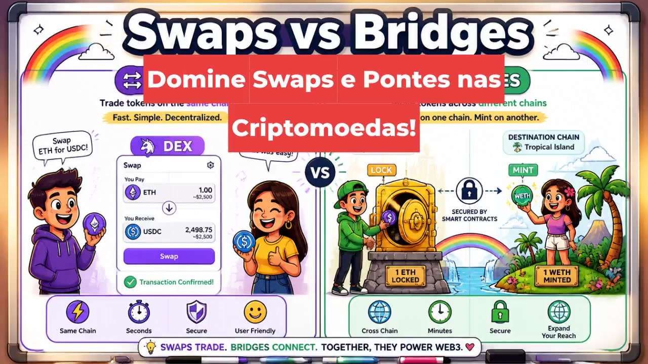 Domine Swaps e Pontes nas Criptomoedas!
