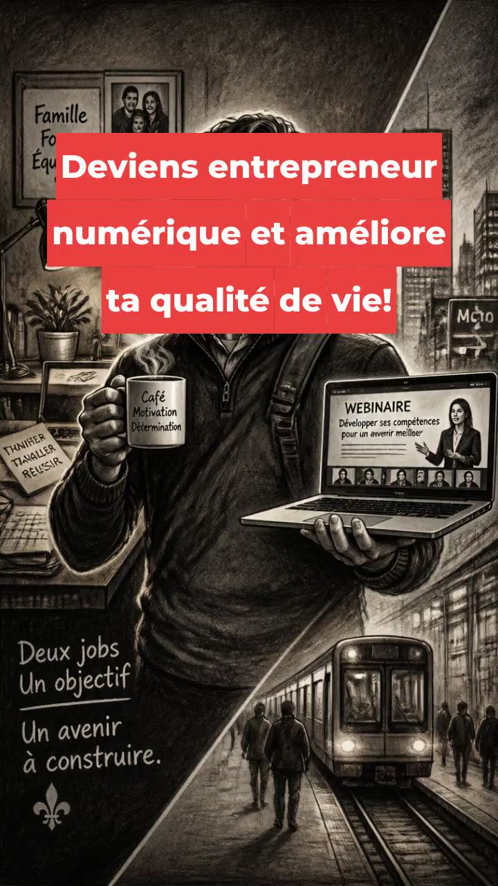 Deviens entrepreneur numérique et améliore ta qualité de vie!