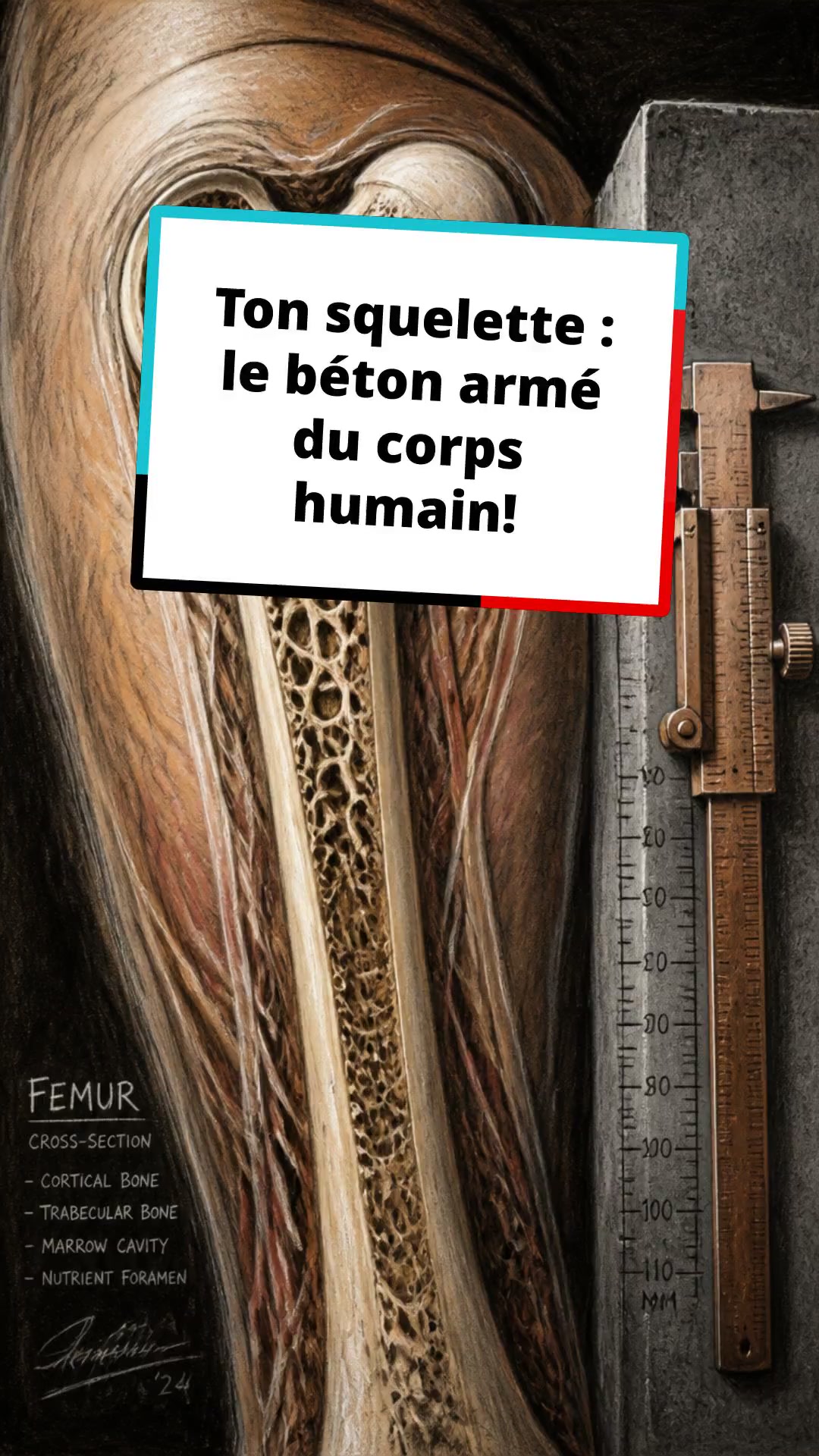 Ton squelette : le béton armé du corps humain!