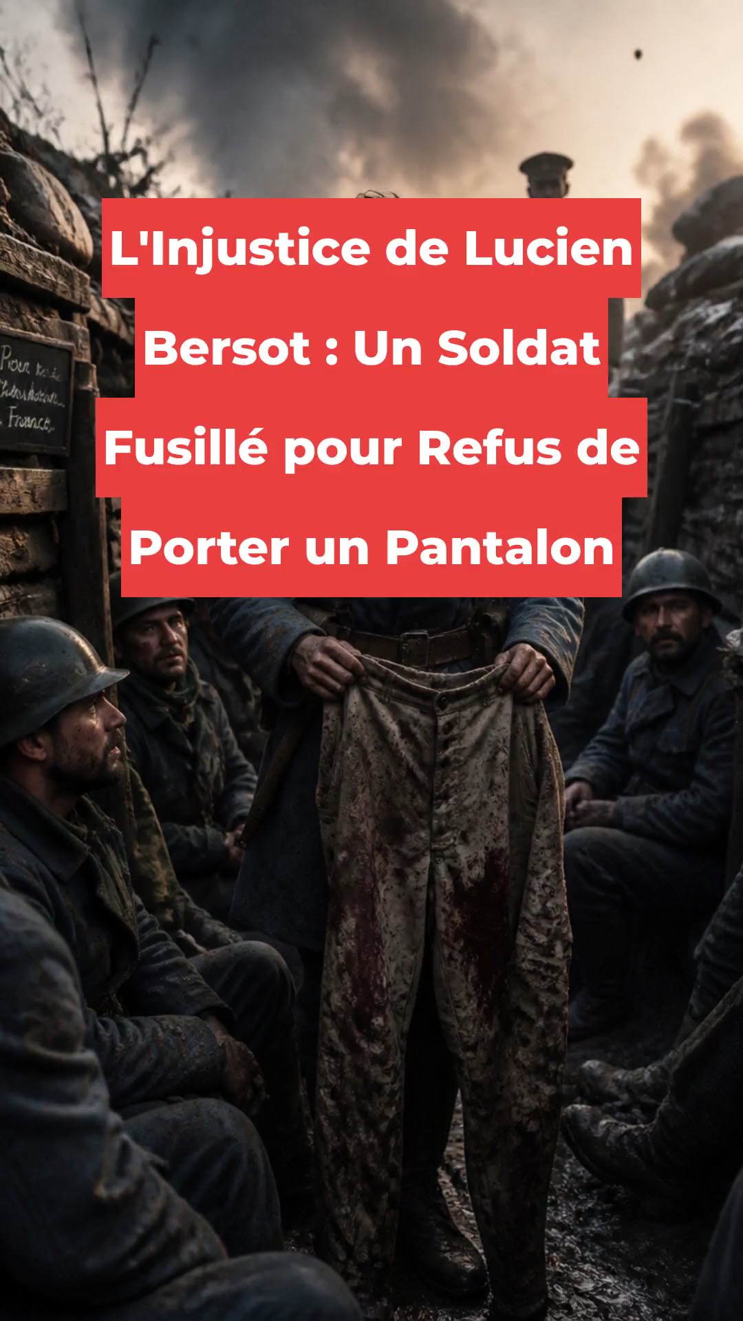 L'Injustice de Lucien Bersot : Un Soldat Fusillé pour Refus de Porter un Pantalon