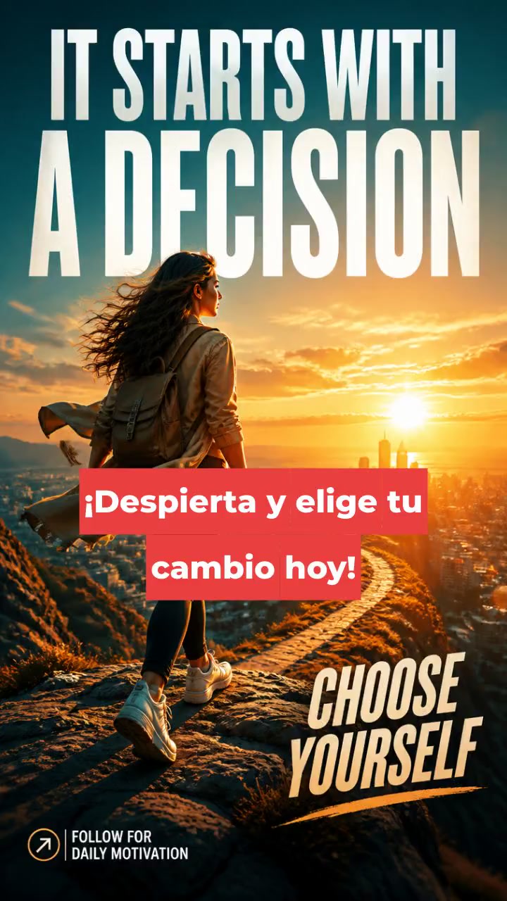 ¡Despierta y elige tu cambio hoy!