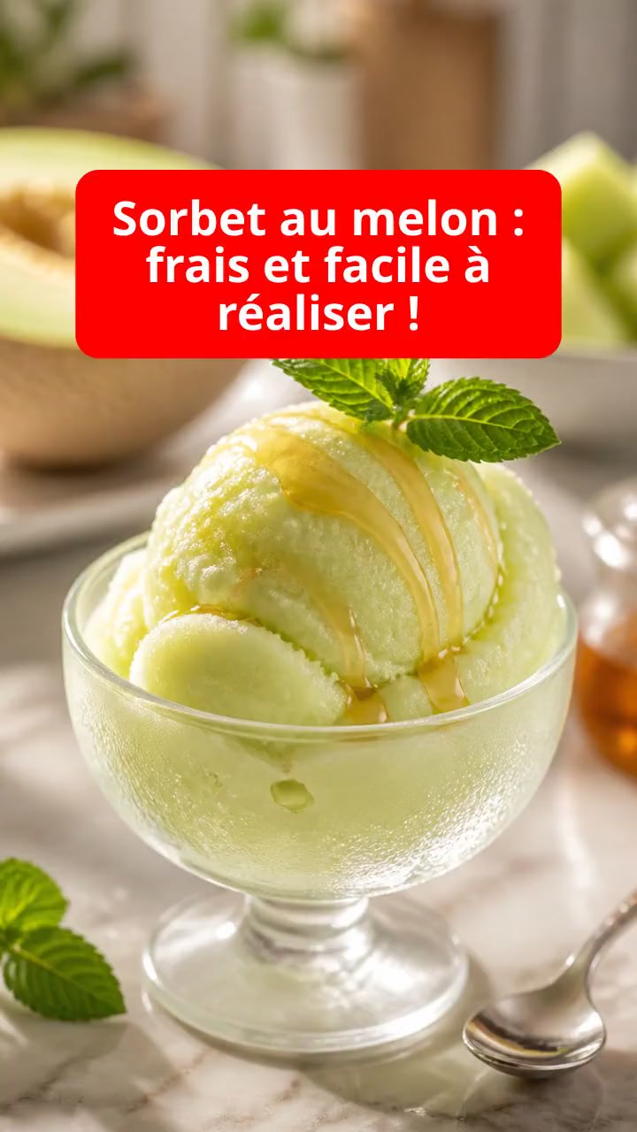 Sorbet au melon : frais et facile à réaliser !