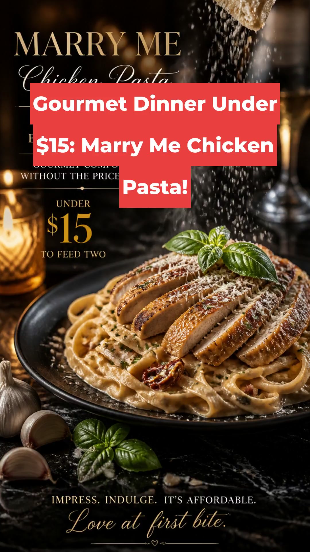 Gourmet Dinner Under $15: Marry Me Chicken Pasta!