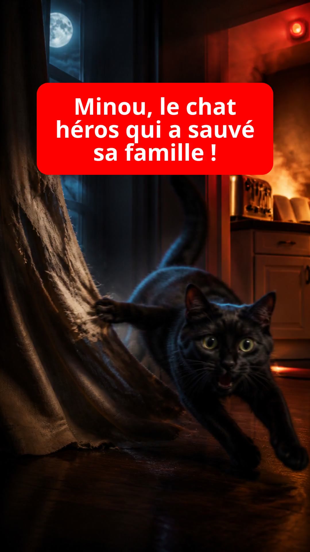 Minou, le chat héros qui a sauvé sa famille !