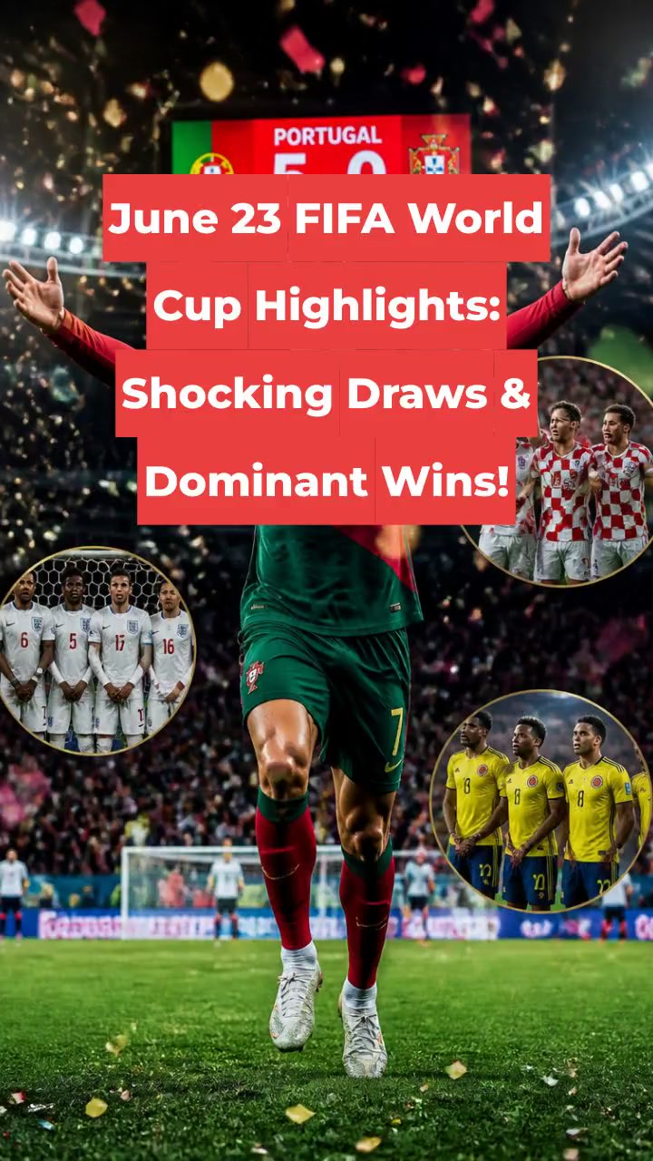 June 23 FIFA World Cup Highlights: Shocking Draws & Dominant Wins!