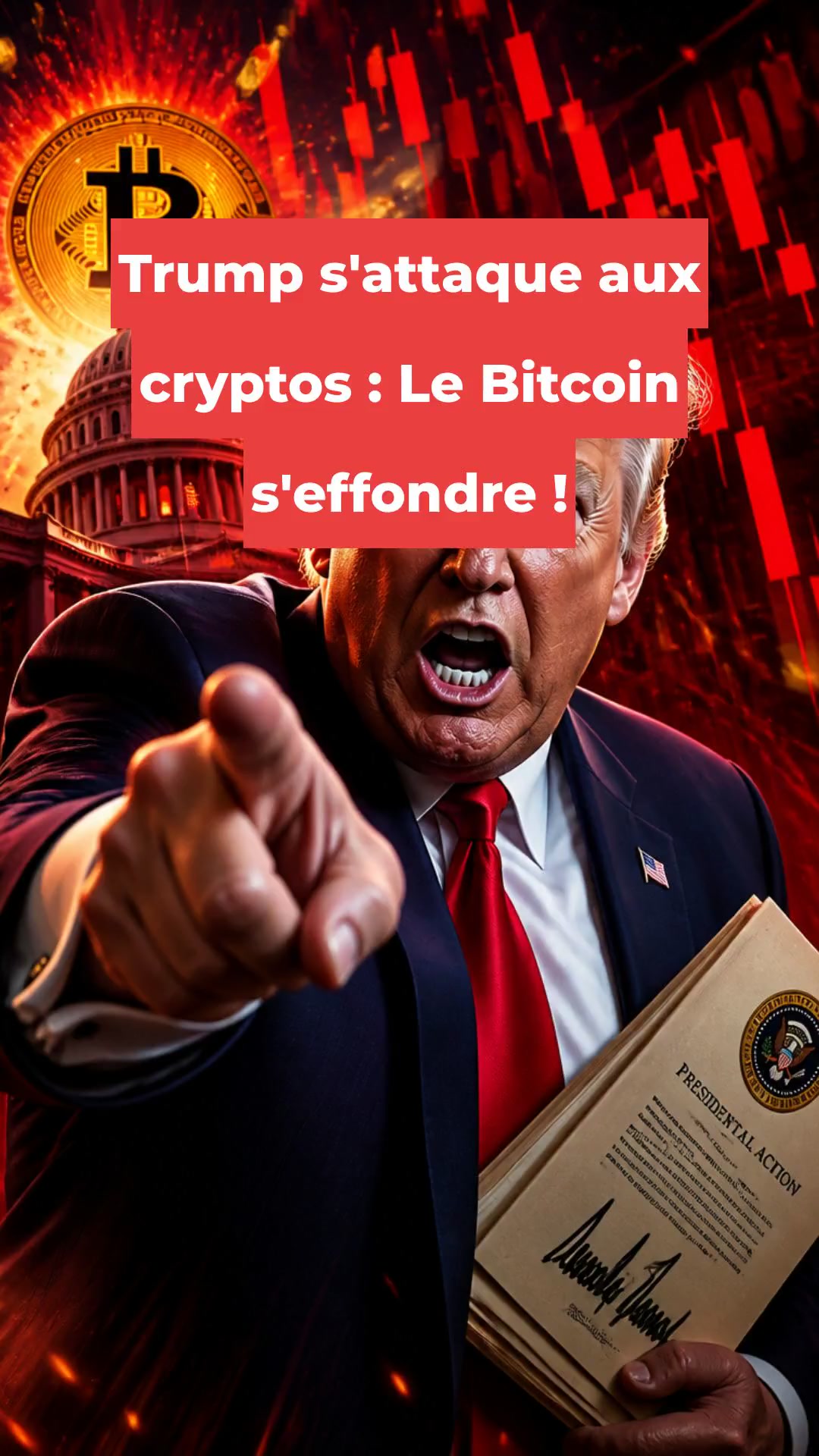 Trump s'attaque aux cryptos : Le Bitcoin s'effondre !