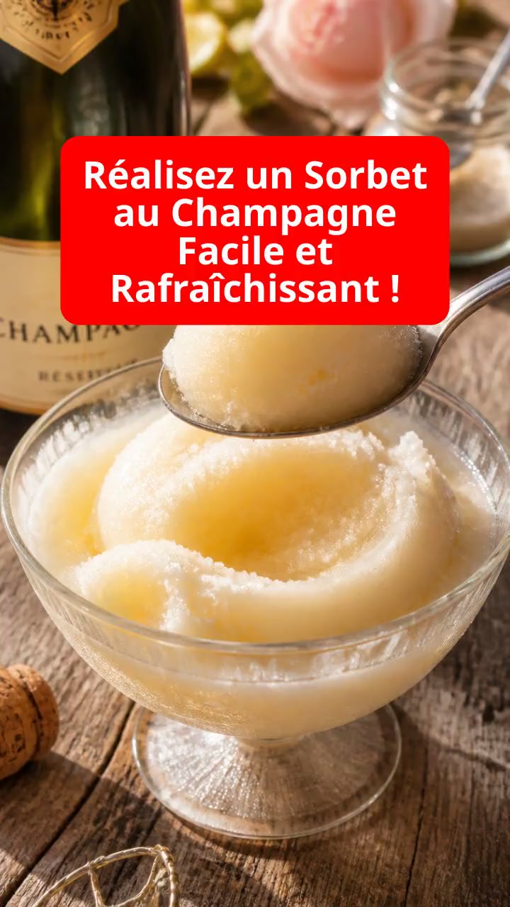 Réalisez un Sorbet au Champagne Facile et Rafraîchissant !