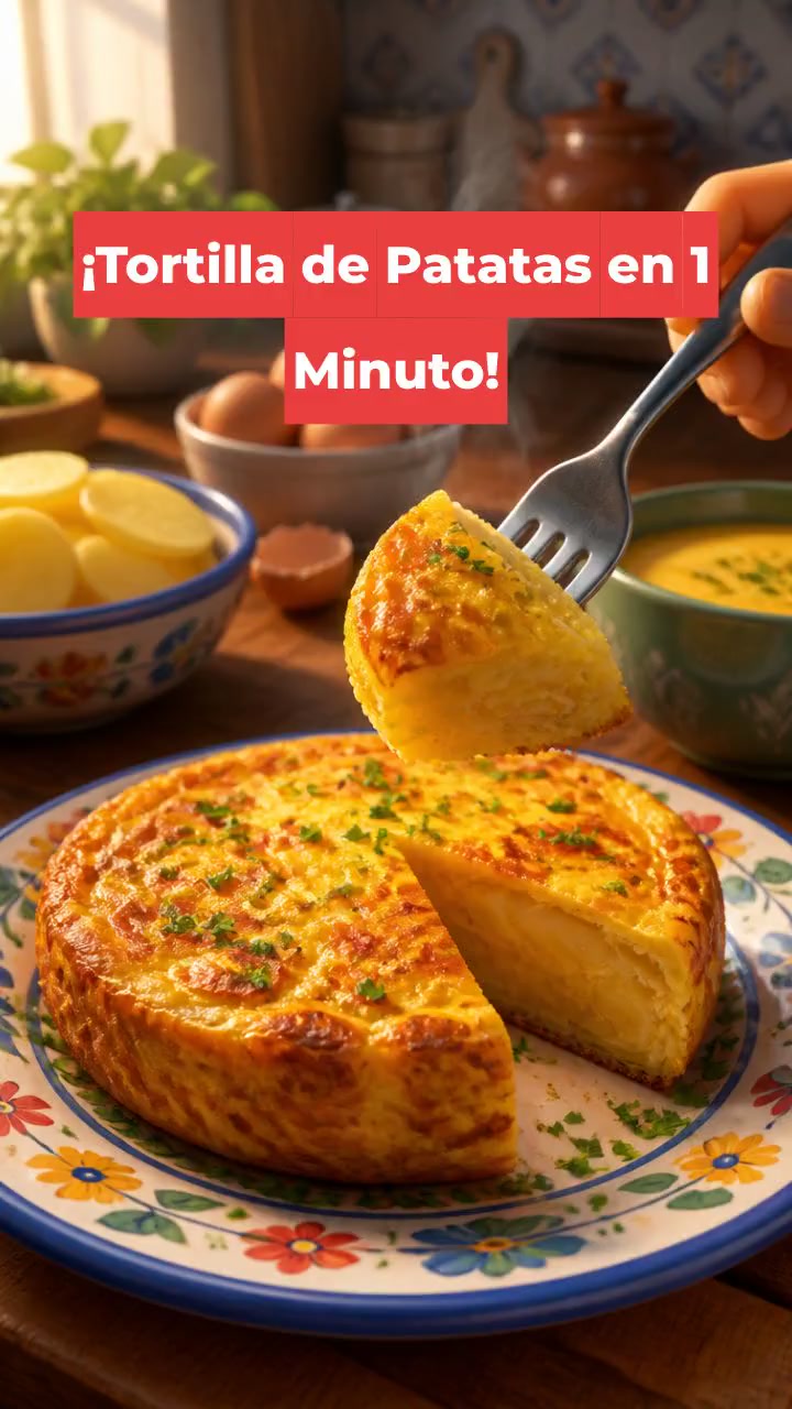 ¡Tortilla de Patatas en 1 Minuto!