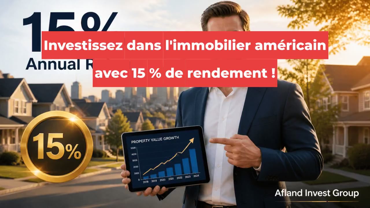 Investissez dans l'immobilier américain avec 15 % de rendement !
