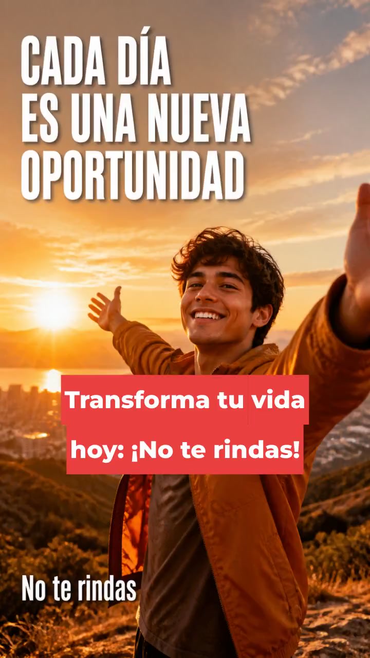 Transforma tu vida hoy: ¡No te rindas!
