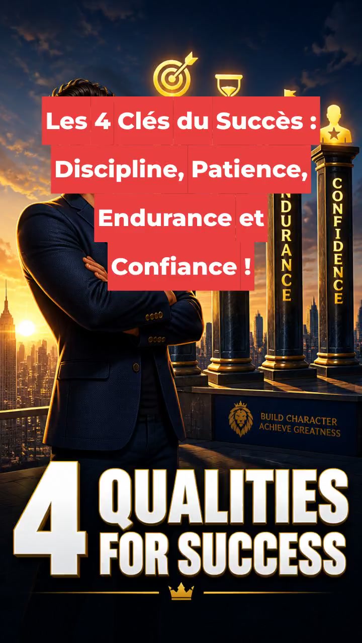 Les 4 Clés du Succès : Discipline, Patience, Endurance et Confiance !
