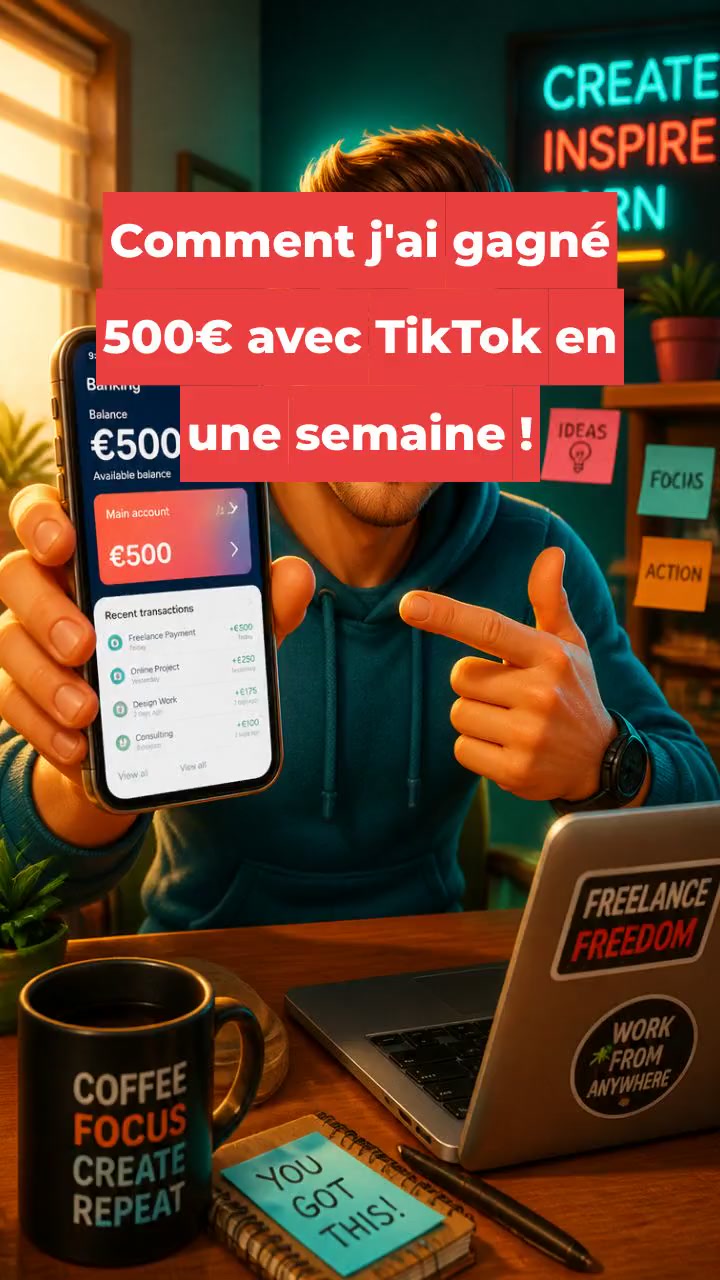 Comment j'ai gagné 500€ avec TikTok en une semaine !
