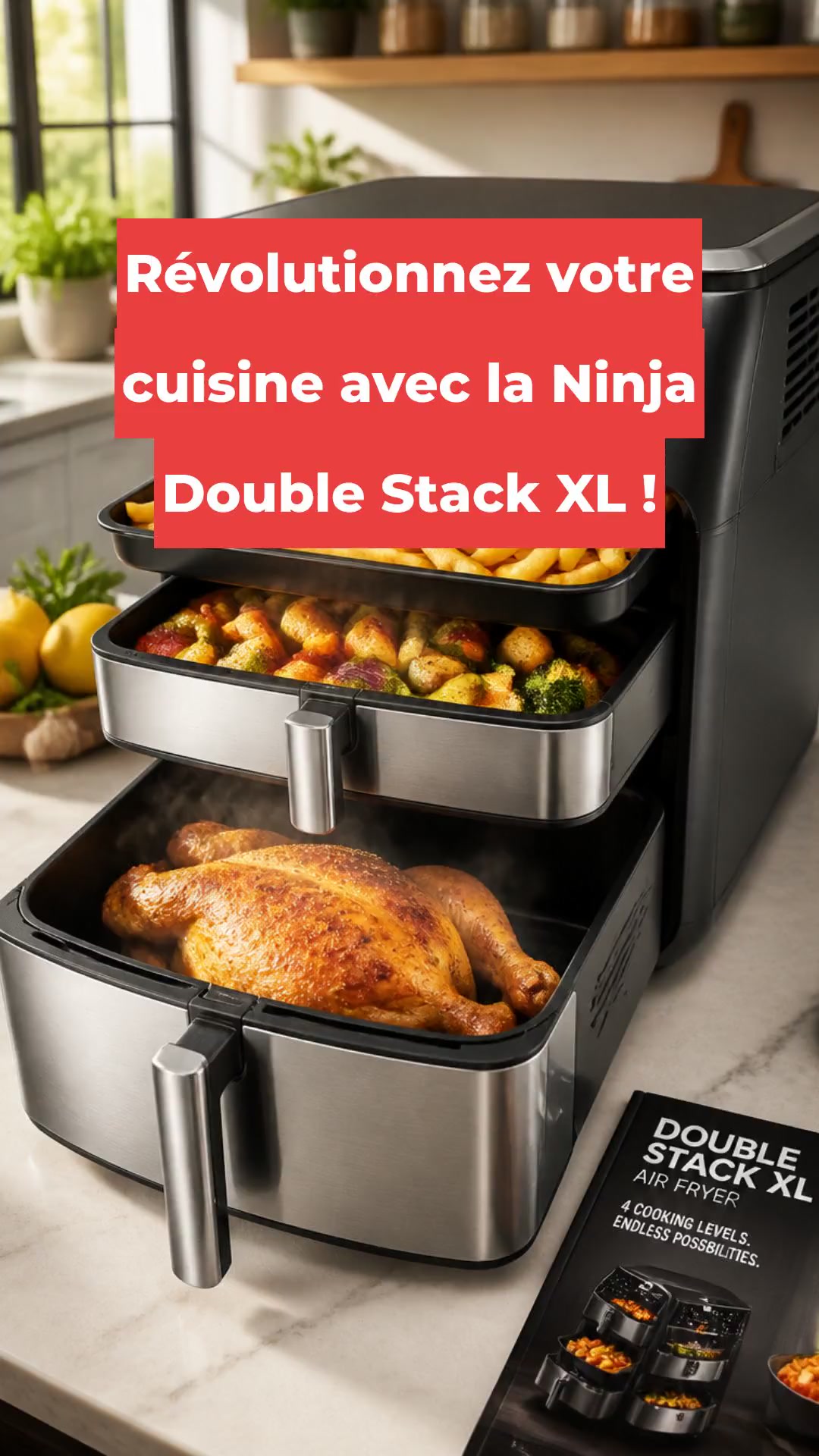 Révolutionnez votre cuisine avec la Ninja Double Stack XL !