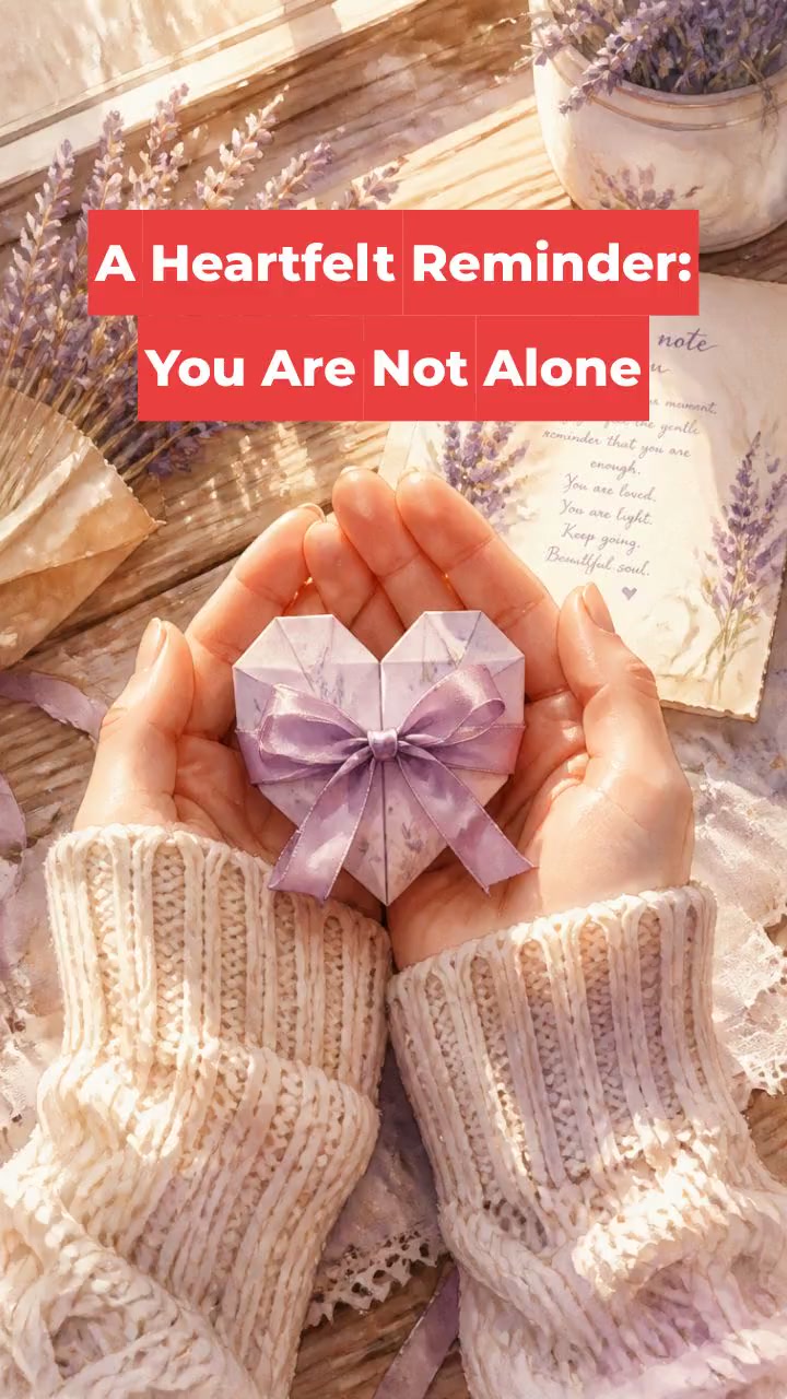 A Heartfelt Reminder: You Are Not Alone
